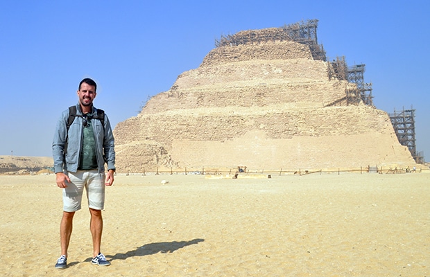 O complexo de templos e pirâmides de Saqqara