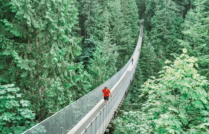 A incrível ponte suspensa do Capilano River