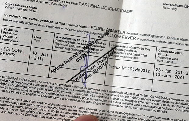 Como solicitar o certificado de vacinação