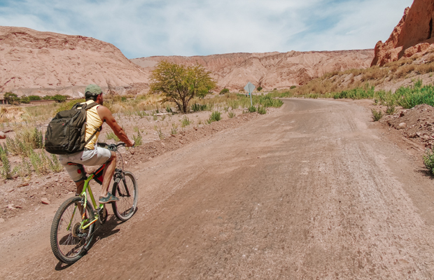 De bicicleta no Atacama