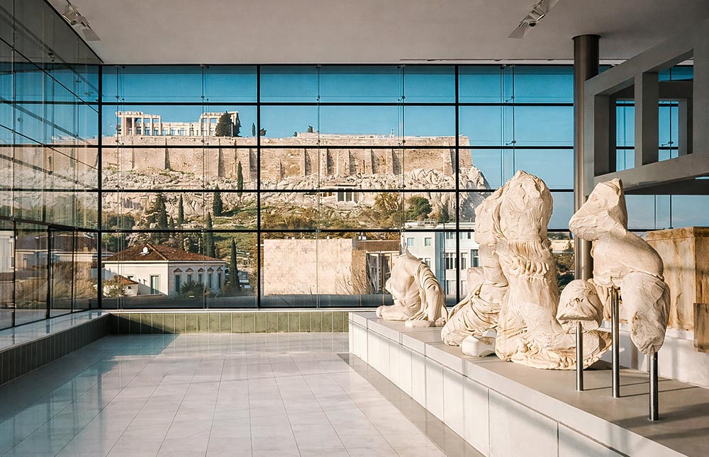 Vista interna do Museu da Acrópole de Atenas